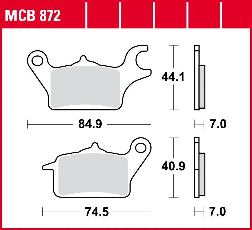 TRW Bremsbeläge MCB 872 Bremsbelag MCB 872 Bio-Standard