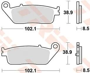 TRW Bremsbeläge MCB845 Bremsbelag MCB 845 SRM Sintermetall