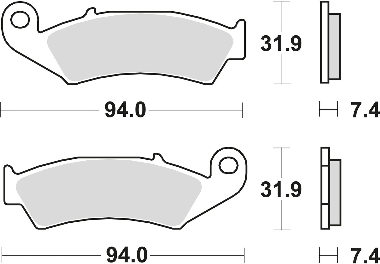 TRW Bremsbeläge MCB 574 Bremsbelag MCB 574 Si aus Sintermetall