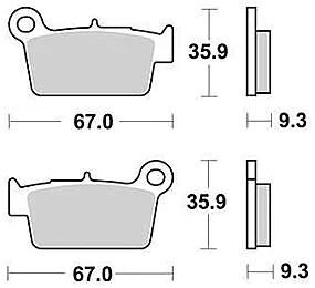 TRW Bremsbeläge MCB 739 Bremsbelag MCB 739 RSI Sint. Metalloffr.rac.