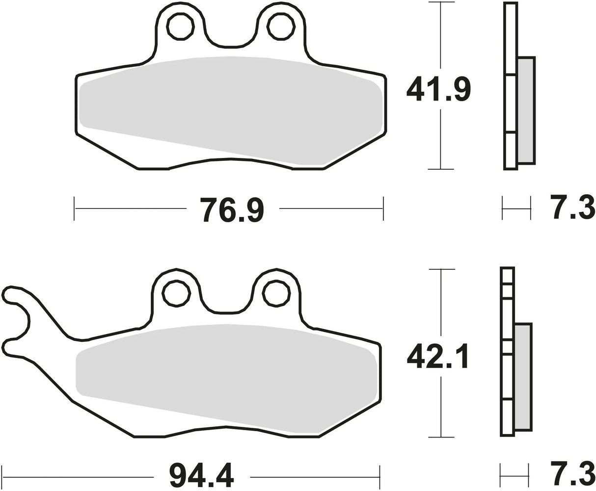 TRW Bremsbeläge MCB 664 Bremsbelag MCB 664 EC organisch