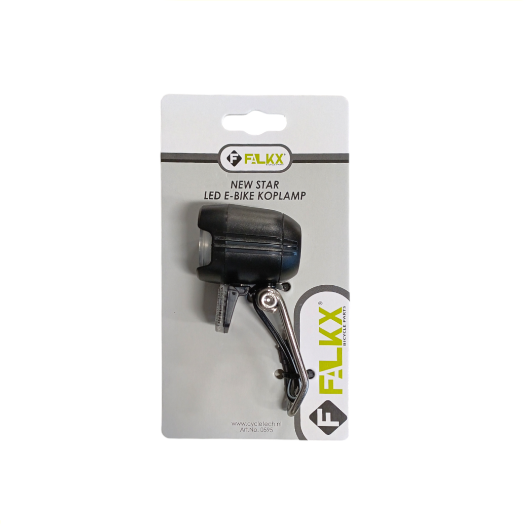 Falkx LED-Scheinwerfer E-Bike mit Lichtkabel und Reflektor 30LX, 6V-48V (Hanging Pack)