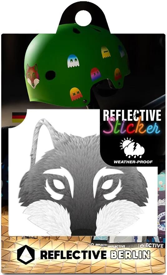 Reflektierende Berlin-Reflexaufkleber, Abziehbilder, Refl.Strip, Refl.Berlin-Abziehbilder, Wolfsgrau