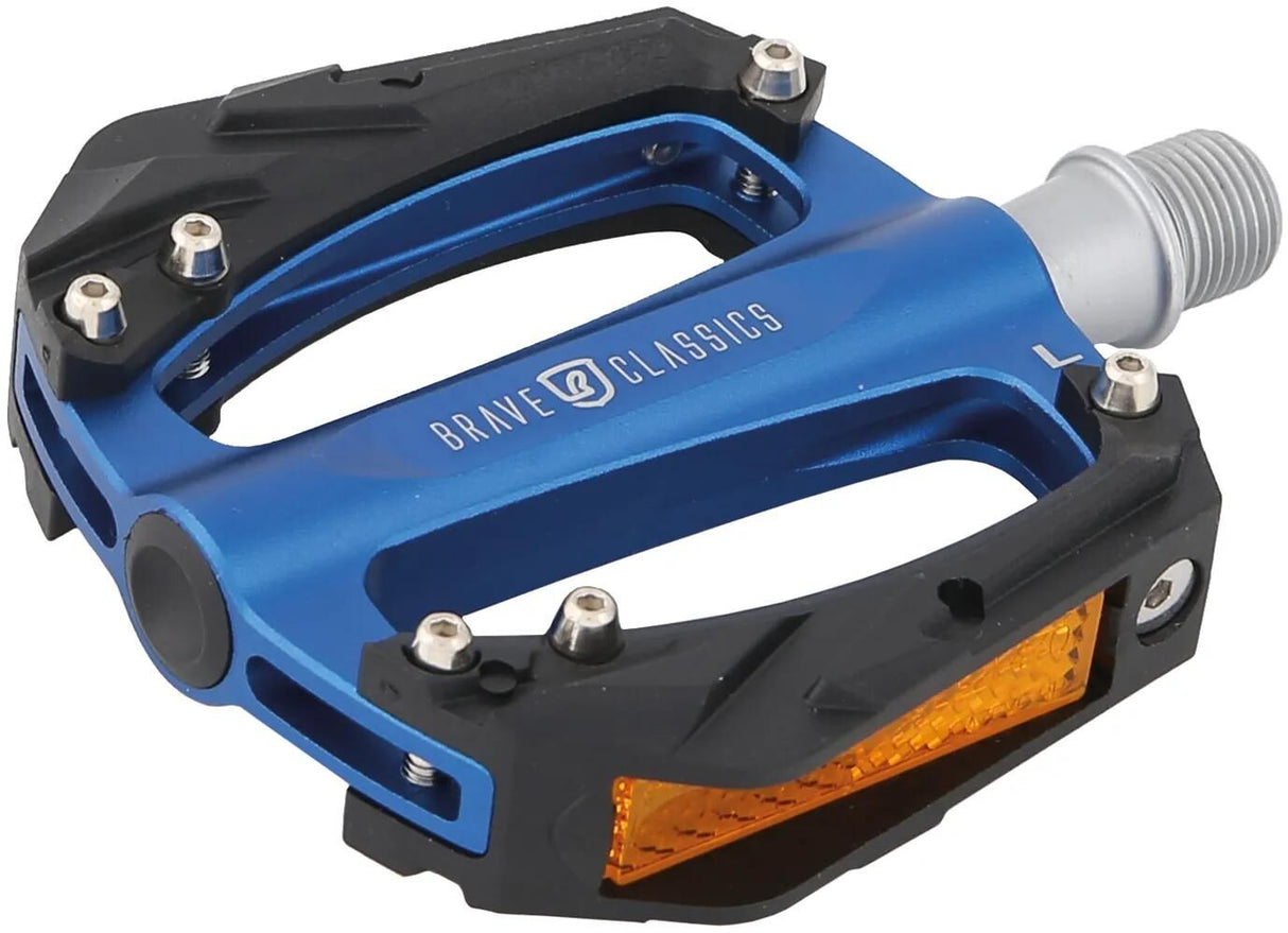 Tapferes klassisches Pedal, fremdes Pedal, mutige Klasse. fremdes Aluminium, blau