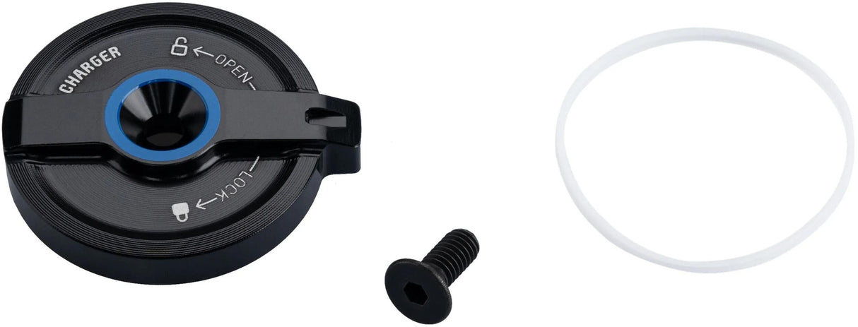 RockShox-Druckstufen-Einstellknopf, Kompr.-Level-Einstellknopf, RS-Ladegerät, 2 Positionen