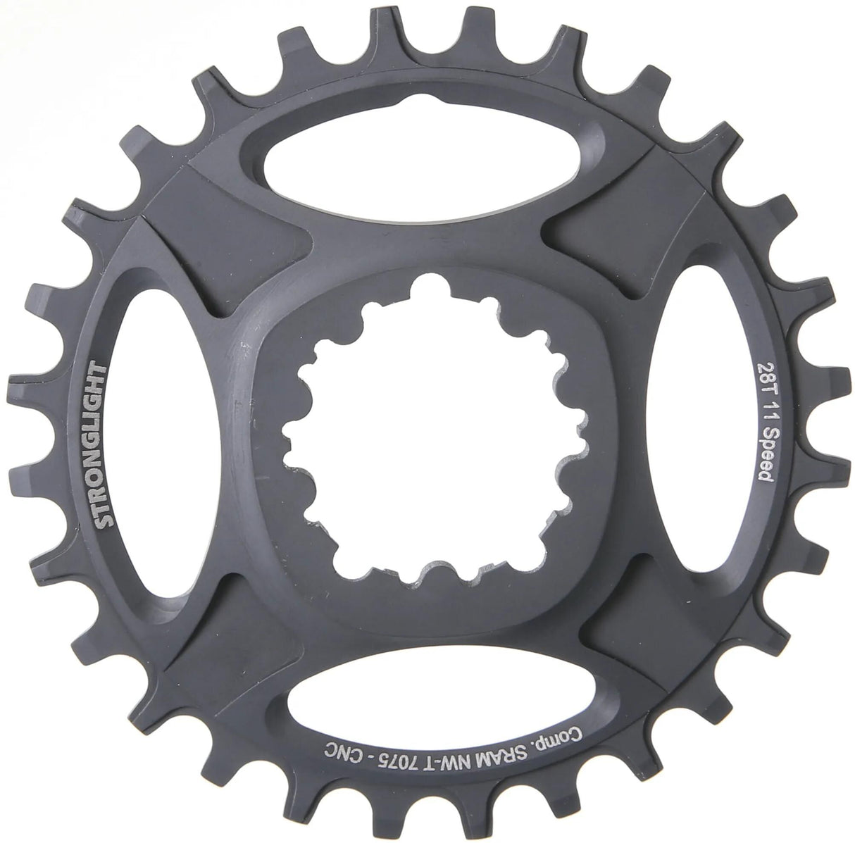 Stronglight Kettenblatt ht3 mod. 17 Kettenblatt Strongl.HT3 28Z innen Alu schwarz