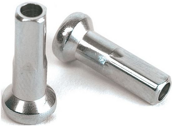 AMS Spaak Nippel 13g 14 mm Ø5mm FG 2,6 Messing Nickel -plattiert durch GROS