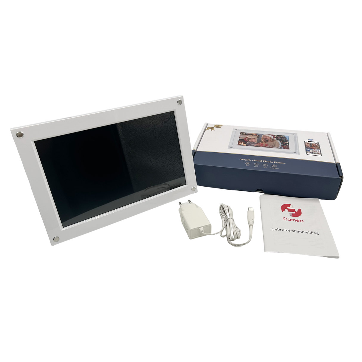 Benel frameo digitale fotolijst wt-101w acryl wit 10.1 inch