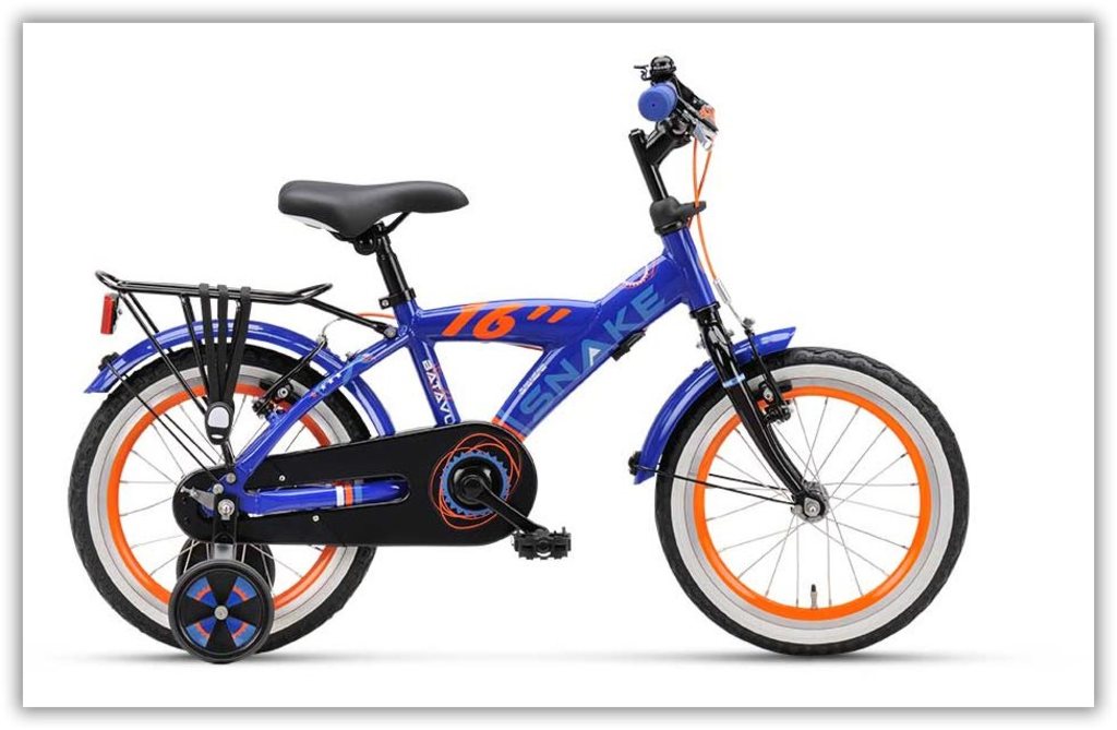 Batavus Vordergabel Snake 16 schwarz kl030 mit Aufdruck