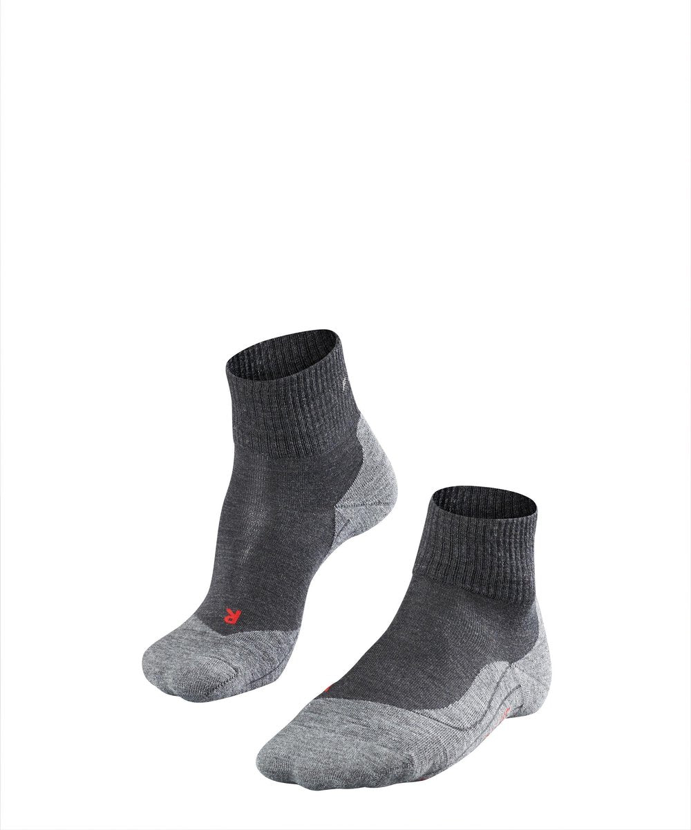 Falke TK5 kurze Anti-Blasen-Wandersocken aus dünnem Woll-Funktionsmaterial Herren grau - Größe 39-41