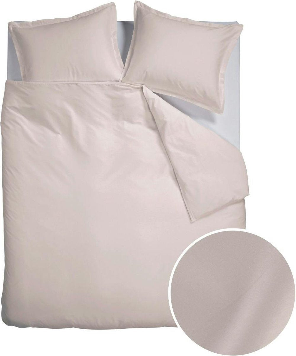 Ambiante cotton uni dekbedovertrek - off-white effen satijn - b 200 x l 200 cm b 200 x l 220 cm - 2-persoons - 321389-b 200 x l 200 220 cm