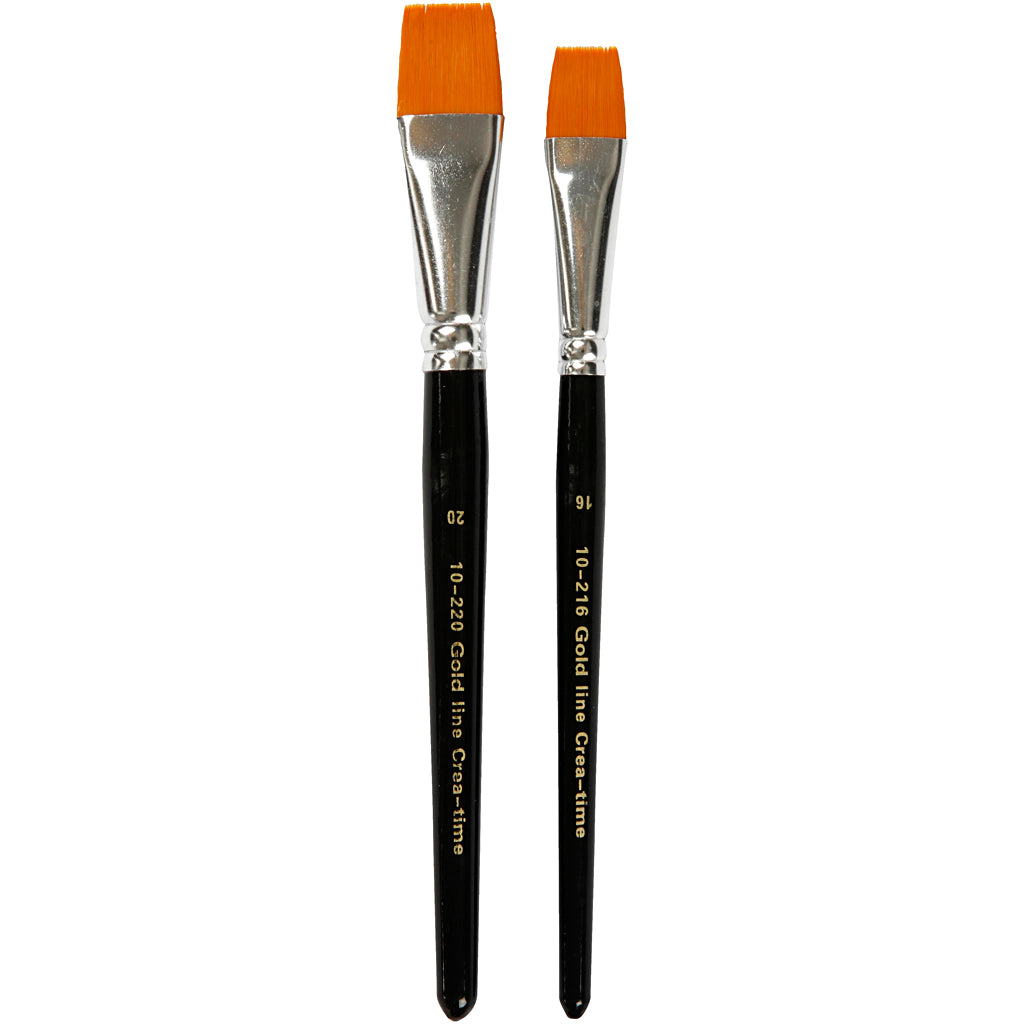 Creativ Company Gold Line Pinsel flach, 2st.