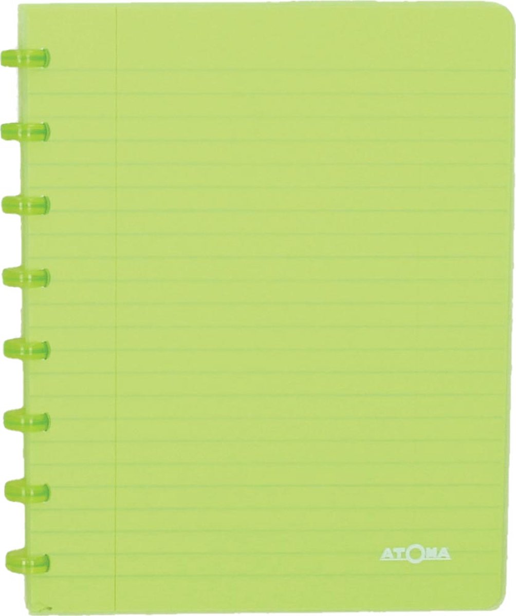 Atoma - trendiges Notizbuch | ft a5 | 144 Seiten | kommerzielles Plaid | transparent grün