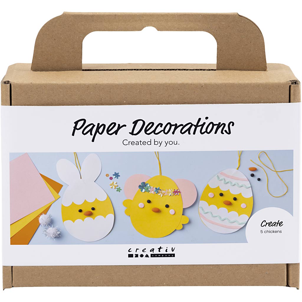 Creativ Company Mini-Hobby-Set Dekorationen aus Papier, Karton mit Dekoration, 1 Set