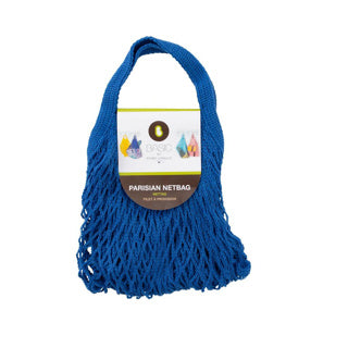Point-Virgule-Netztasche mit kurzen Henkeln blau 40x40cmbasic von | 10 Stück