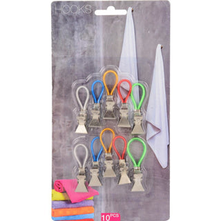 Handtuchklammern-Set, 10 verschiedene Farben