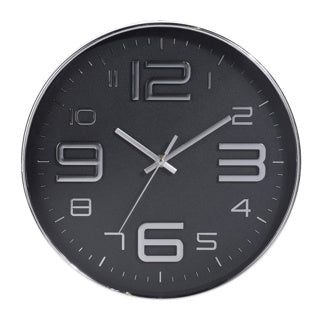 Wanduhr 30,5 cm 3-fach sortiert silber | 2 Stk