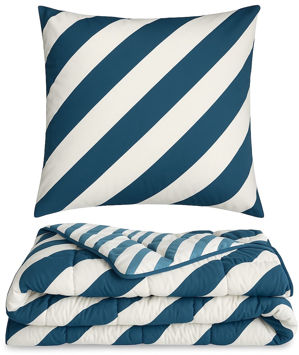 Ambiante mares - dekbed zonder overtrek (incl. 2 kussenslopen) - 140x200 cm - blauw - all year - wasbaar