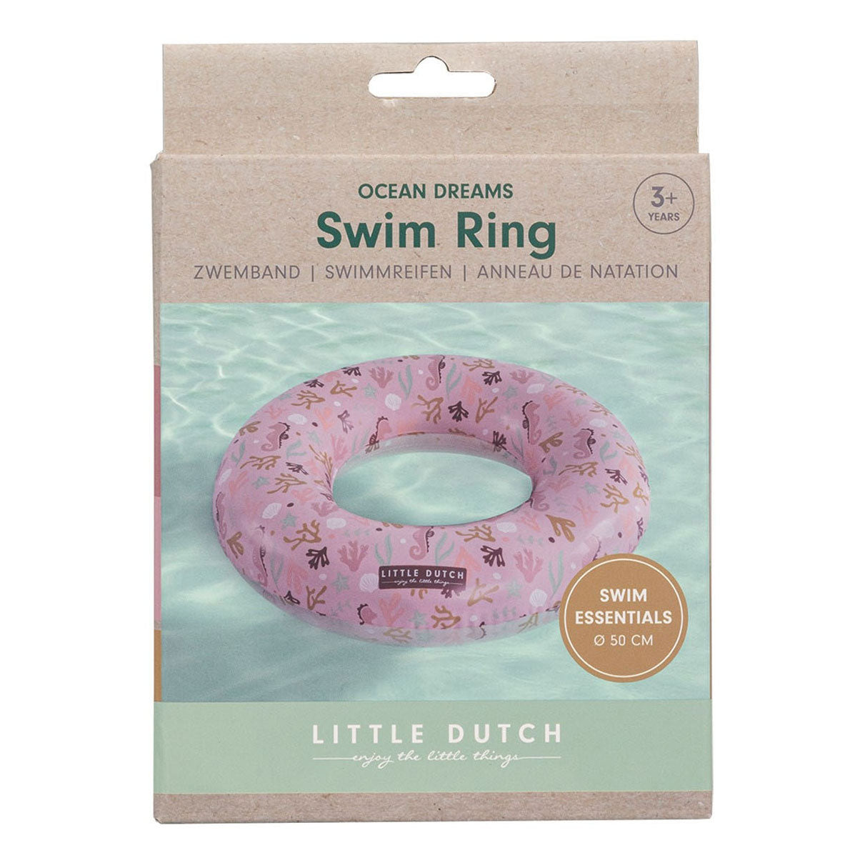 Little Dutch Ocean Dreams rosa Schwimmring, 50 cm