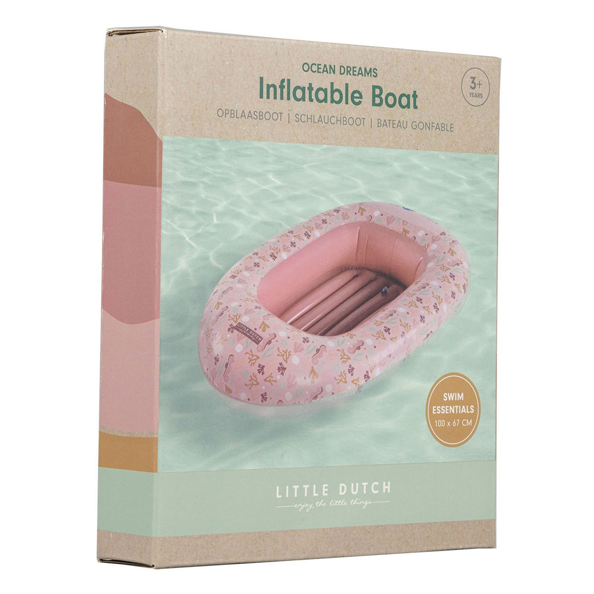 Little Dutch Ocean Dreams Schlauchboot 100x67 cm rosa