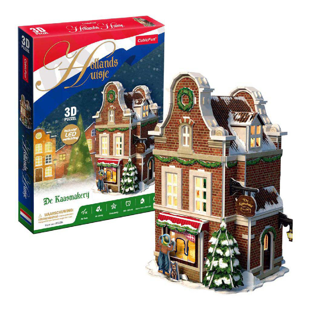 Kubischer lustiger 3D-Puzzle-Käseladen mit LED-Beleuchtung
