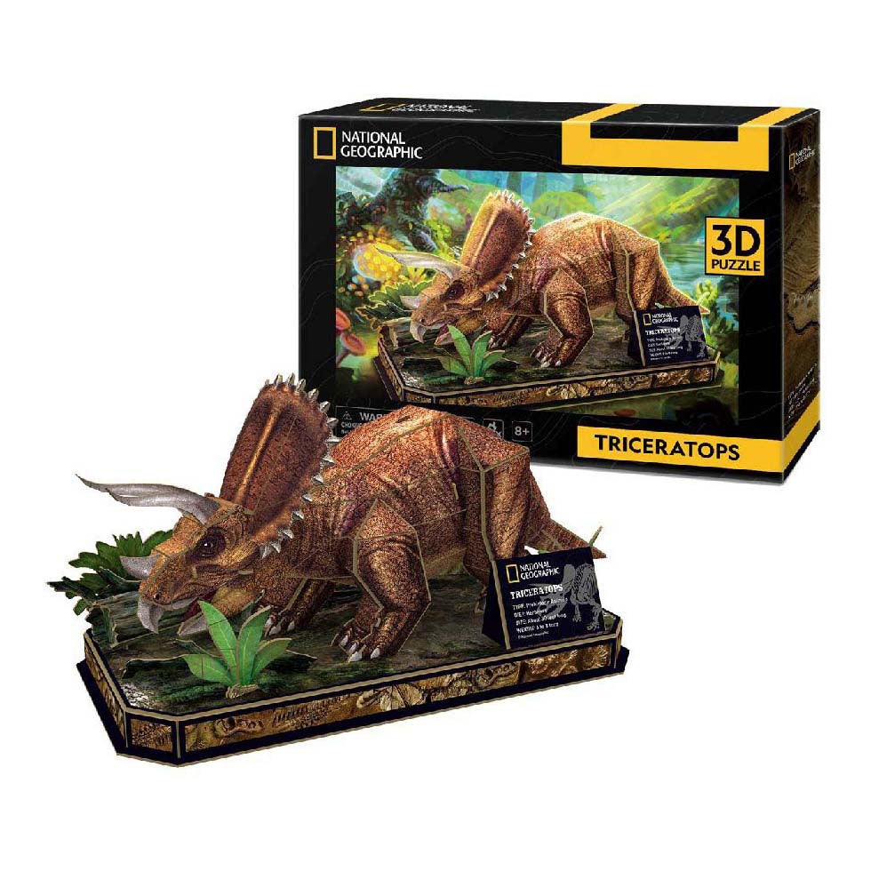 Kubisches lustiges 3D-Puzzle National Geographic Triceratops