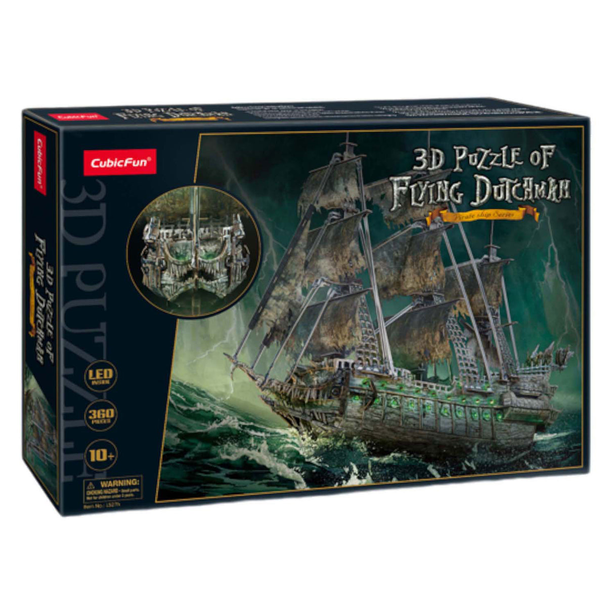 Kubisches lustiges 3D-Puzzle „fliegender Holländer“ mit LED-Beleuchtung