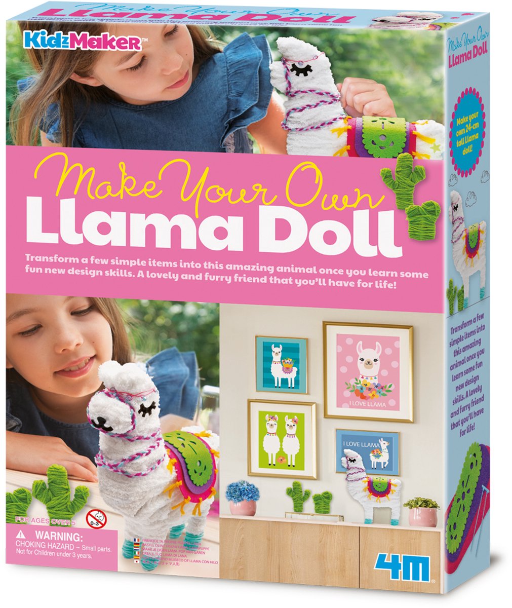4m Basteln – Machen Sie Ihre eigene Lama-Puppe – Kreatives Spielzeug – Hobby-Paket – Kindermacher – 5+