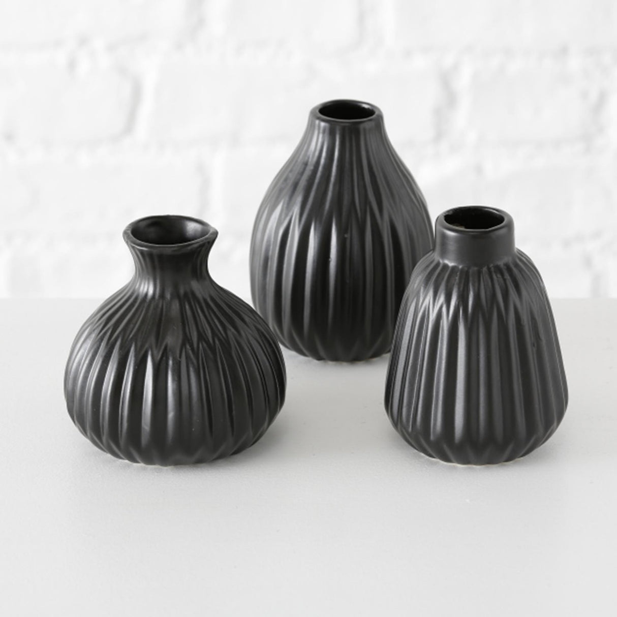 Boltze Home Vase Esko H12cm schwarz