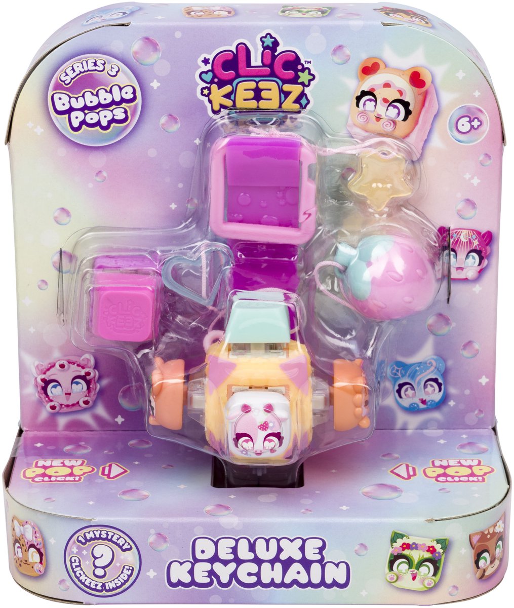 Goliath clickeez series 3 – deluxe keychain - fidget - verzamel ze allemaal - anti stress - speelgoed - ontspanning - toetsenbord fidget - met een nieuw klikgeluid!