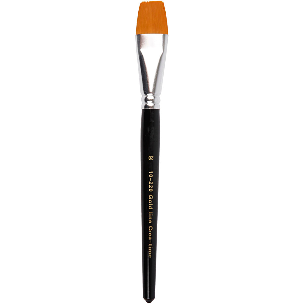 Creativ Company Gold Line Pinsel, Größe 20, L: 21 cm, B: 24 mm, flach, 6 Stück 1 Box