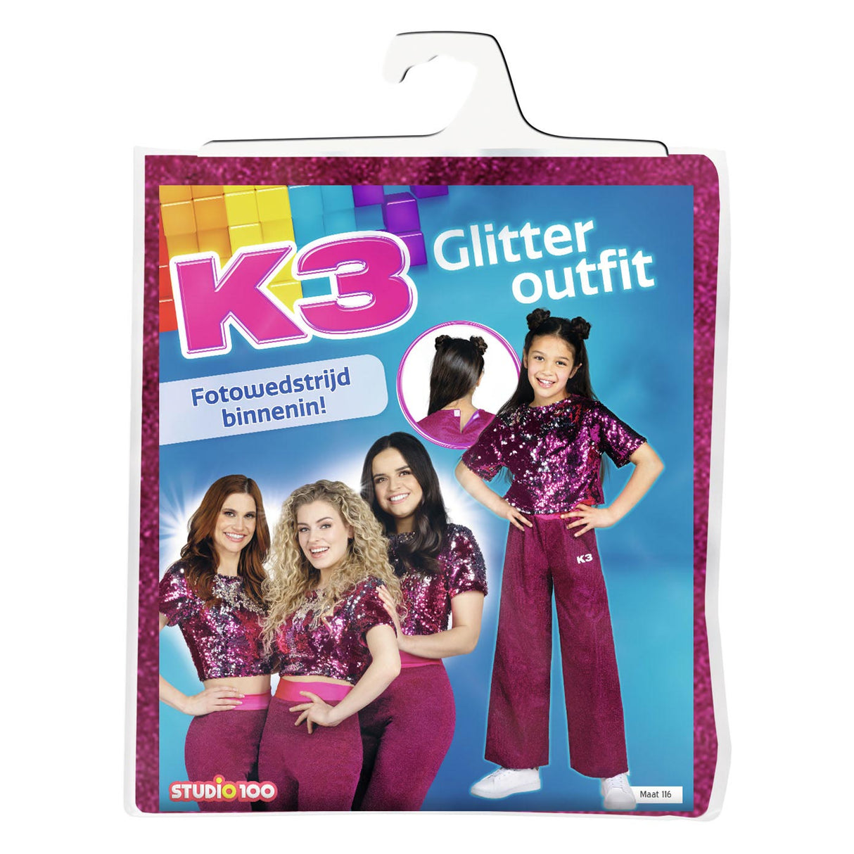 K3 Kostüm rosa, 3-5 Jahre