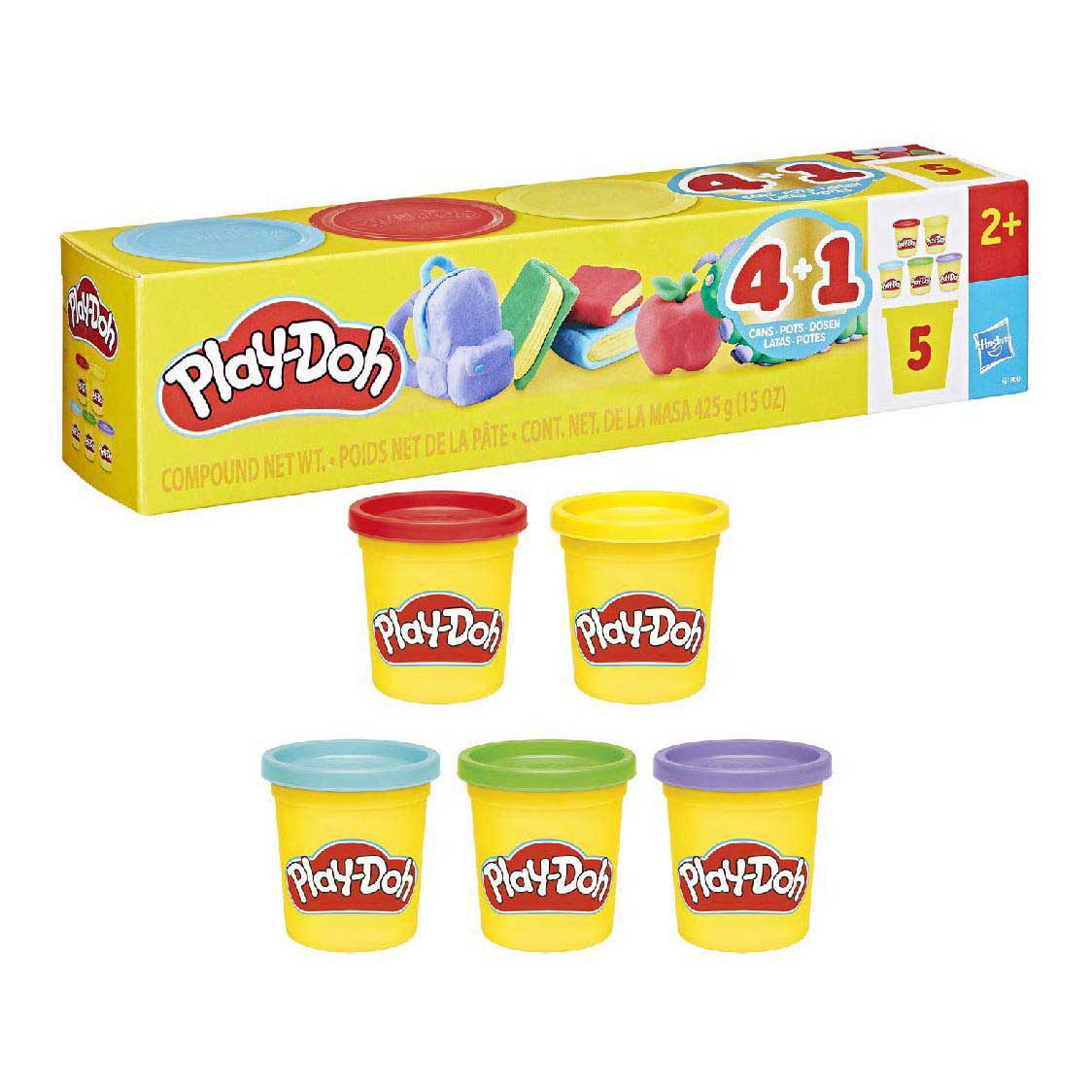 Play-Doh zurück in die Schule – 5 Tontöpfe
