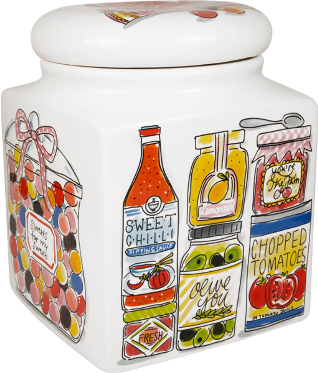 Blond amsterdam , even bijkletsen: storage jar kitchen 20x26 cm