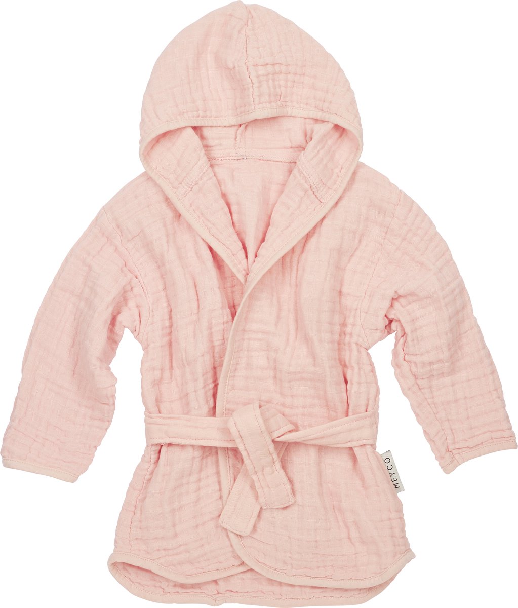 Meyco Baby-Uni-Bademantel – vorgewaschen, hydrophil – zartrosa – 74 80