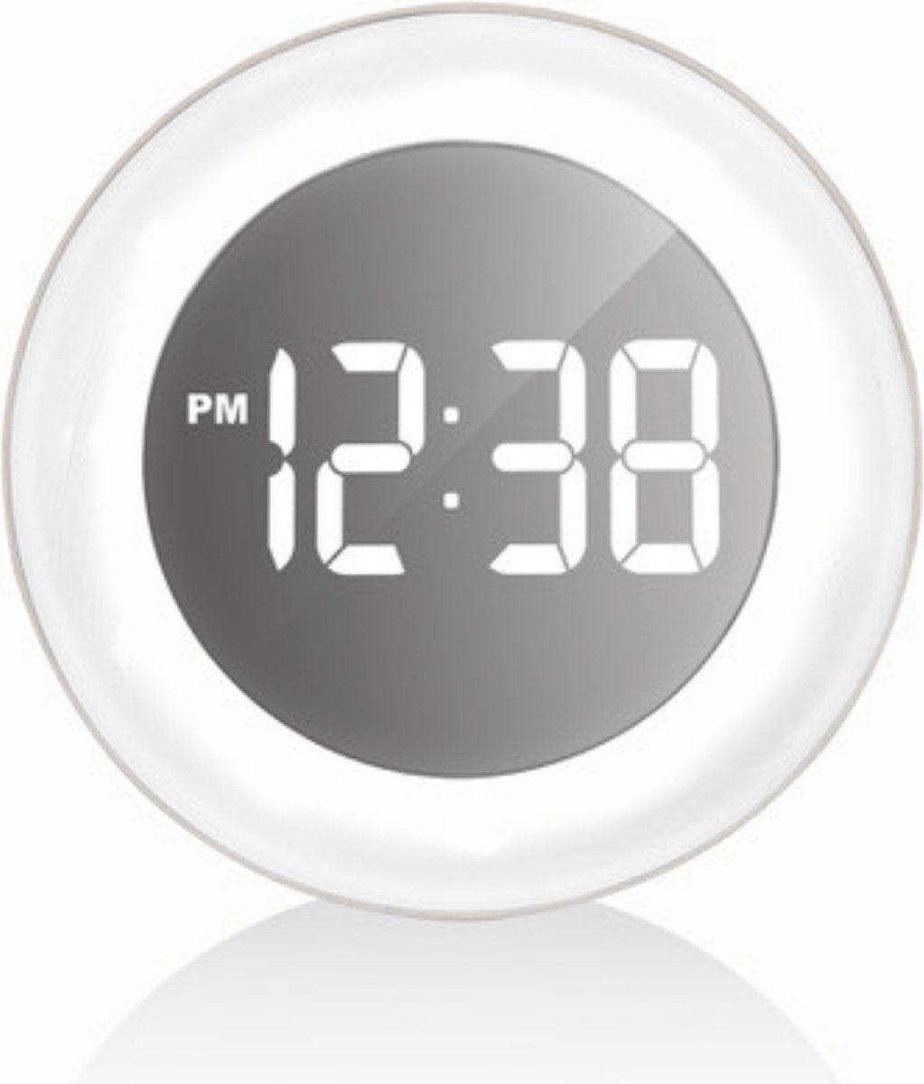 Technoline digitale Wanduhr Tischuhr - verschiedene Farben der Beleuchtung - Spiegelbild - ws 8086