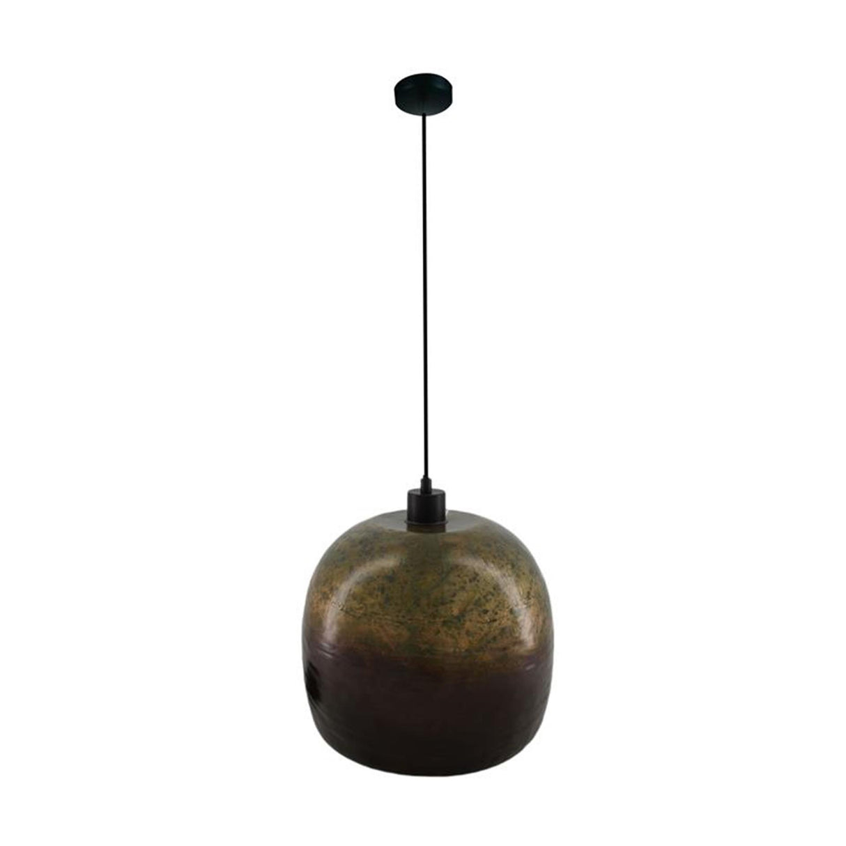 Dijk natural collections hanglamp metaal 28x28x25cm brons kleurig