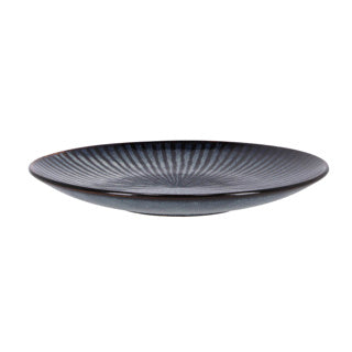 Gemütlicher, trendiger Dessertteller, D21,5 x H2,9 cm, Atlantis-Streifen | 6 Stück