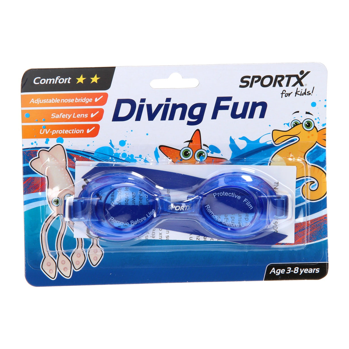 Sportx Kinder Schwimmbrillen Komfort - Blau
