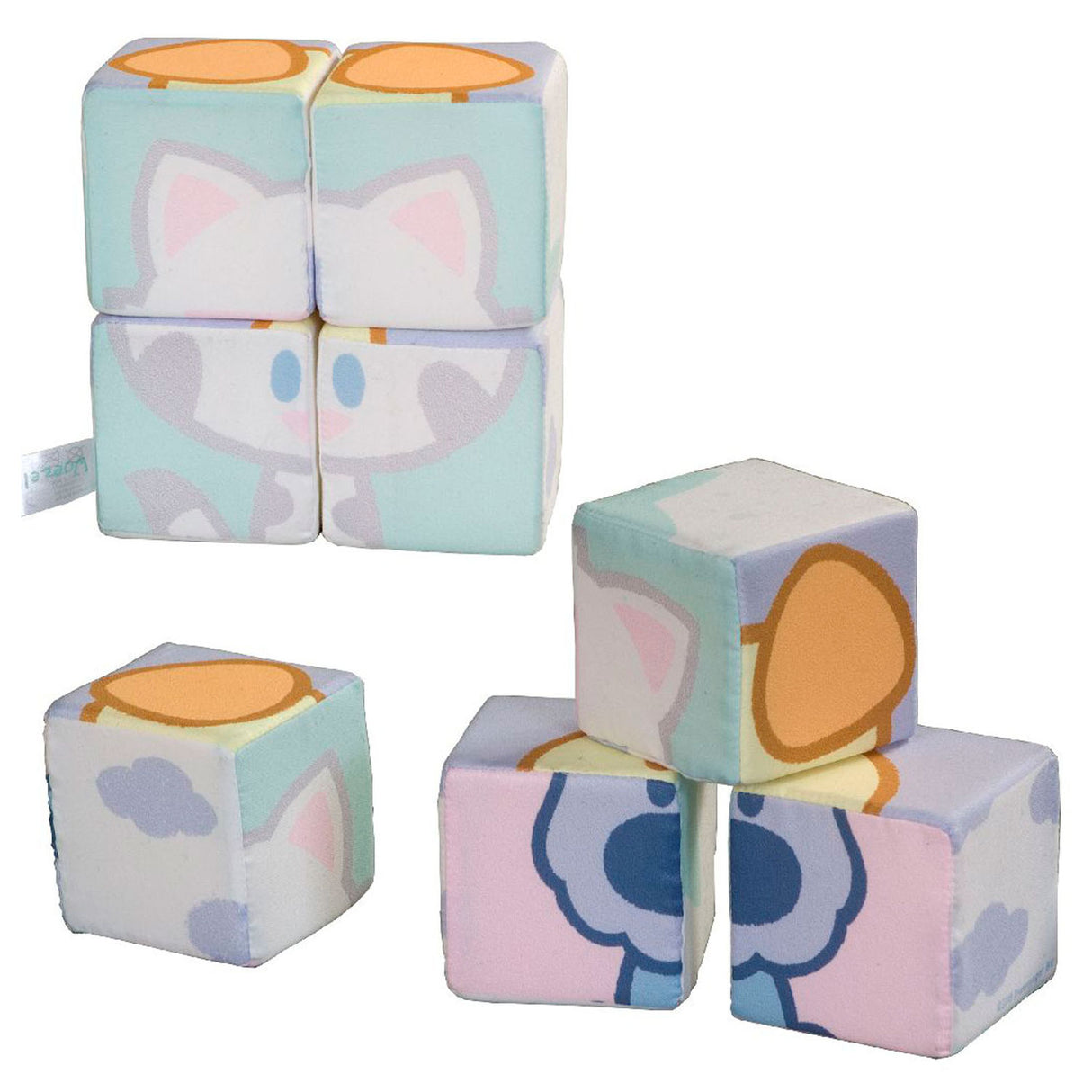 Rubo Toys Block -Puzzle und PIP -Junior 75 cm Textil