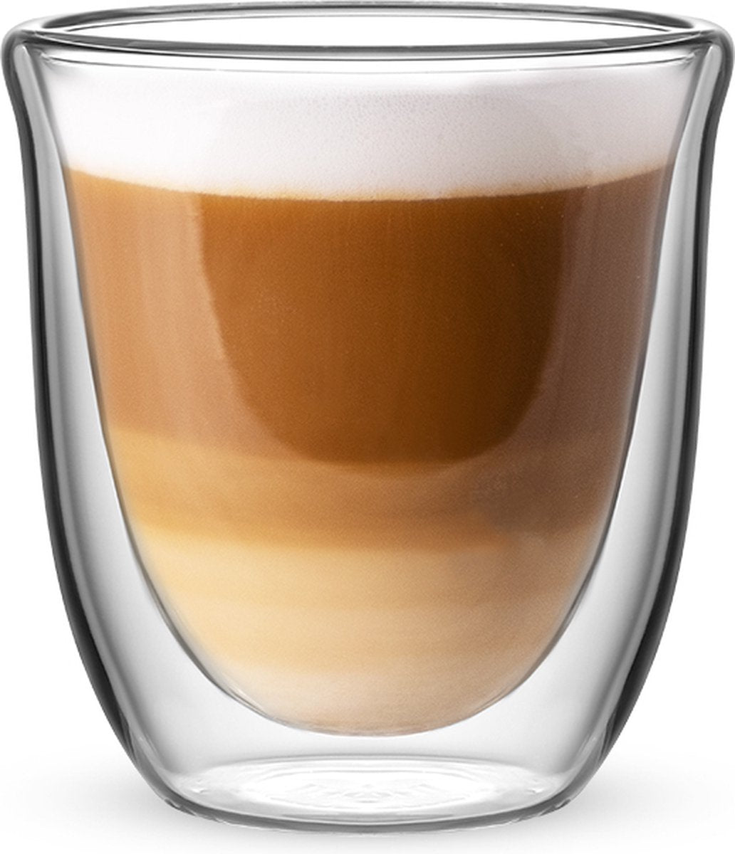 Bialetti firenze dubbelwandige koffie- en theeglazen – 200 ml – set van 2 – borosilicaatglas – vaatwasserbestendig