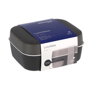 Amuse Lunchbox 3-in-1 grau | 2 Stk