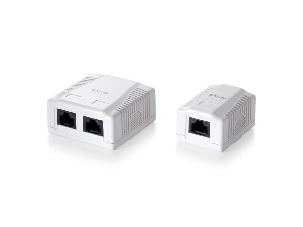 Equip 235212 Aufputzdose 2-Port Cat.6 ungeschirmt, weiß
