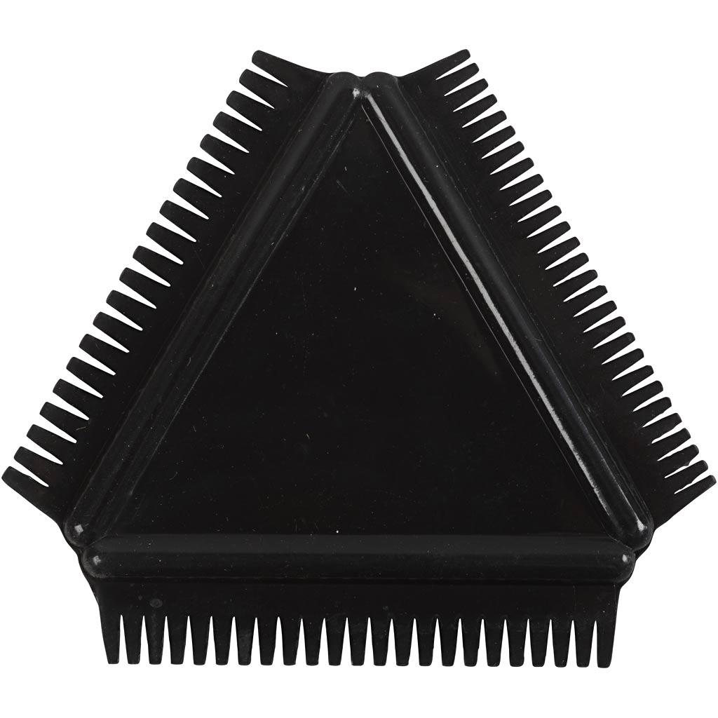 Strukturierter Gummikamm von Creativ Company, Größe 9 cm, schwarz, 1 Stück