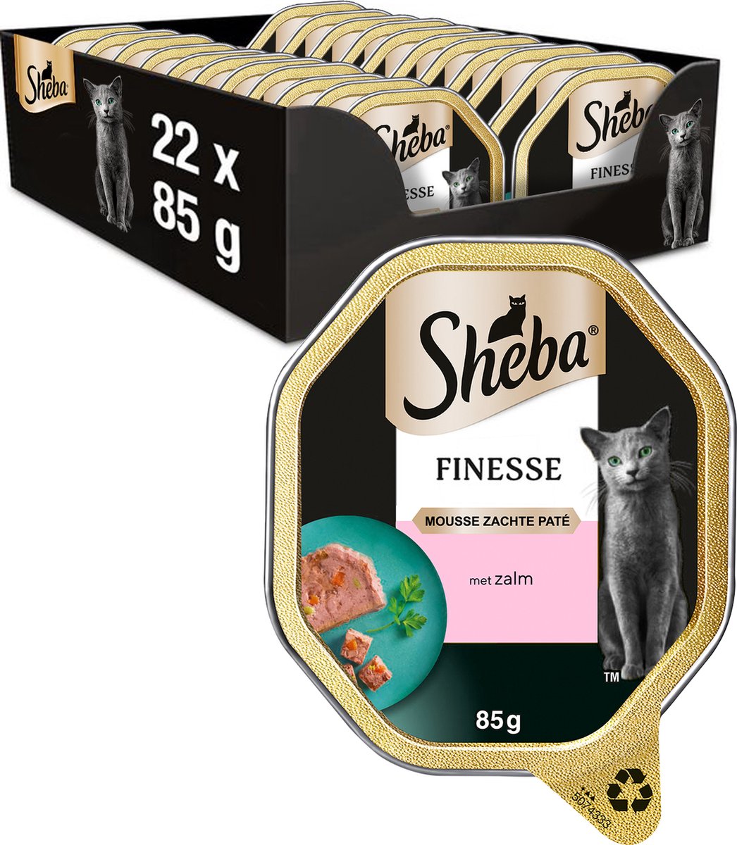Sheba Katzenfutter – Finesse-Mousse – Lachs – Dosen 22 x 85 g