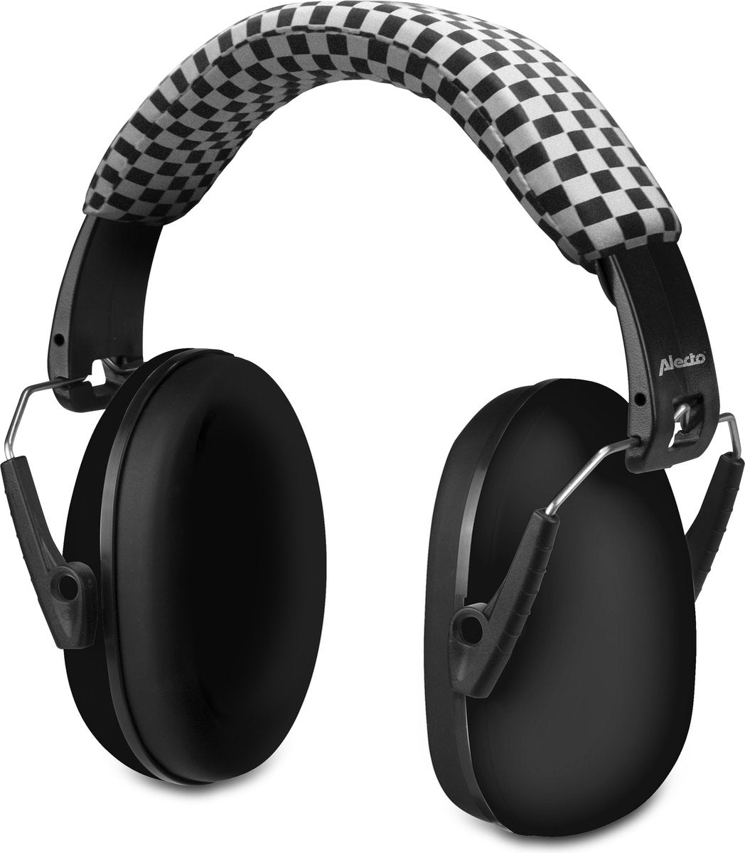 Alecto gehoorbescherming kinderen - dempt harde geluiden - verhoogd concentratie - bv-71 oorkappen - zwart - perfect voor het festival seizoen
