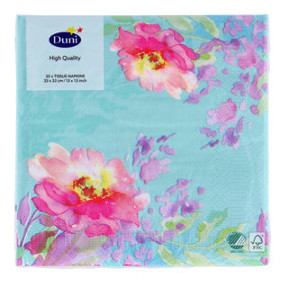 Duni Servietten Flowy Floral 33x33 cm | 12 Stück