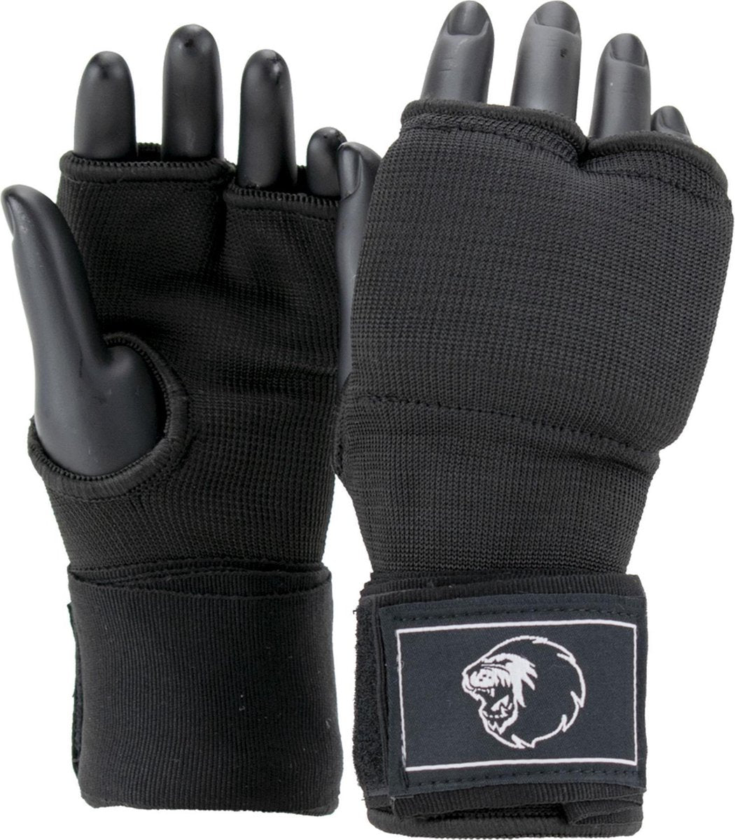 Super pro combat gear binnenhandschoenen met bandage zwart wit medium