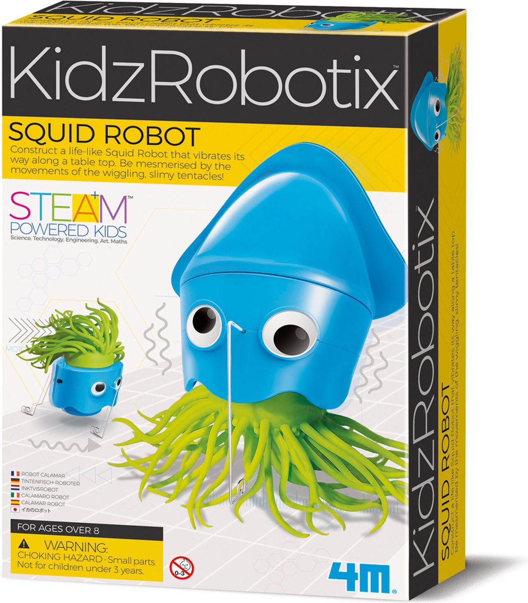 4m Wissenschaft und Spiele – Bauen Sie Ihren eigenen Tintenfischroboter – Bausatz – kidzrobotix – 8+