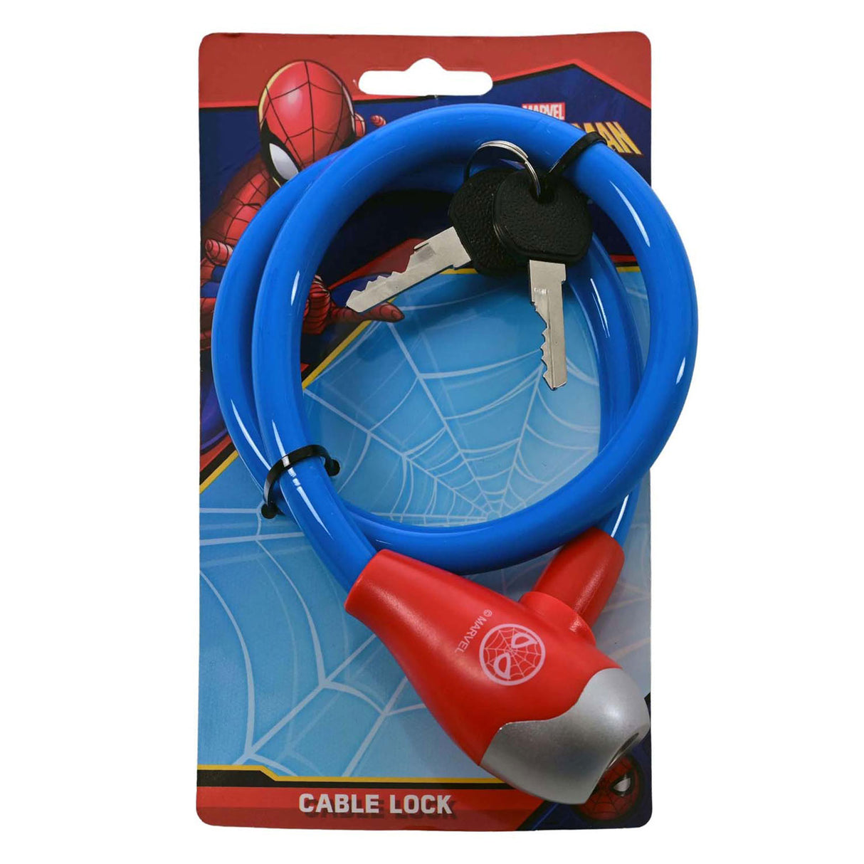 Spiderman Kabelschloss blau rot